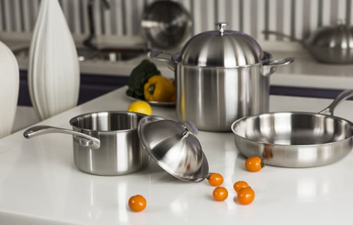 Stockpot with three_layer composite cookware_Titanium_SS_Cop